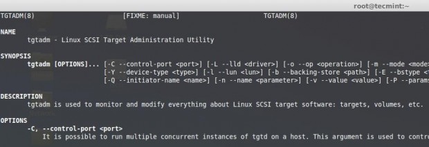 iSCSI Man Pages