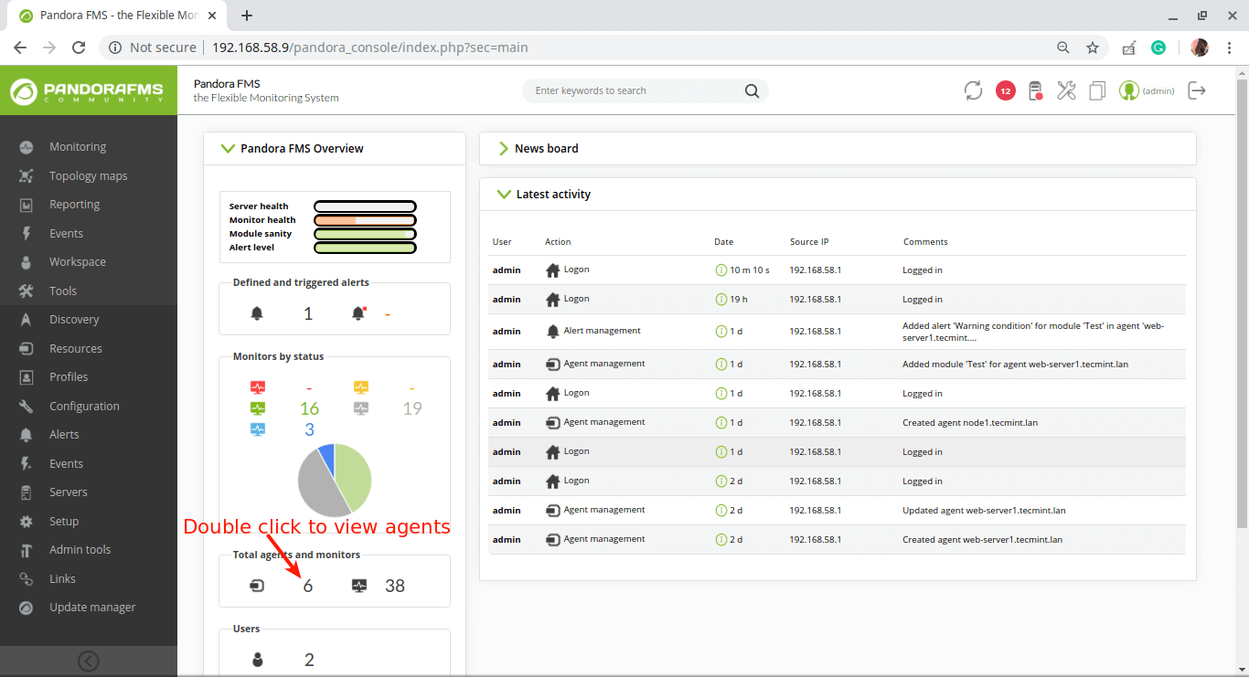 Pandora FMS Agent Summary