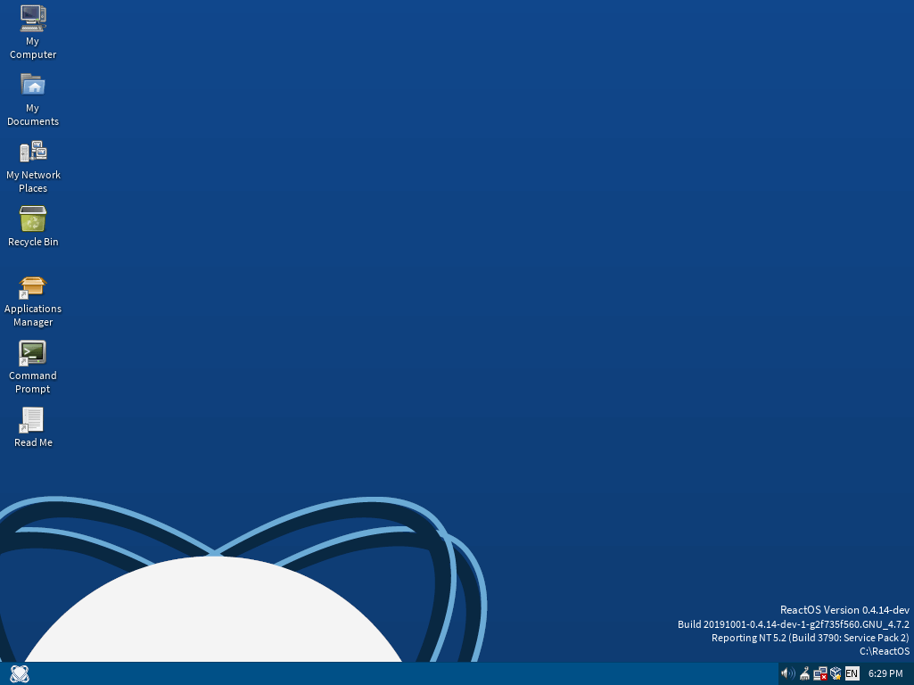 ReactOS Desktop